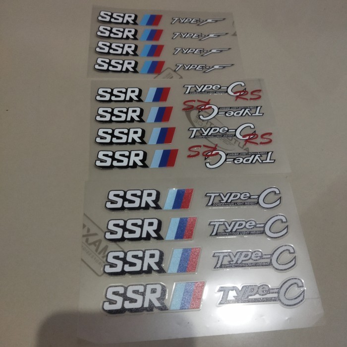 Ready Stiker Velg SSR Type C Type F Type C-RS