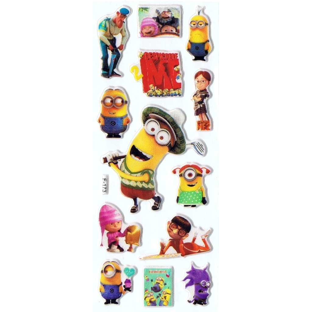 

SK389 Sticker Stiker Penghargaan Motivasi Anak Foam Emboss Minion