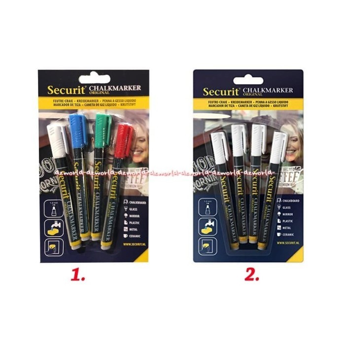 

Sarila Securit Chalk Marker Spidol Untuk Blackboard Spidol Lukis 4 Set