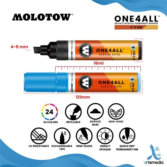 

Sarila Spidol Permanen Warna Molotow One4All 4-8Mm Acrylic Paint Marker