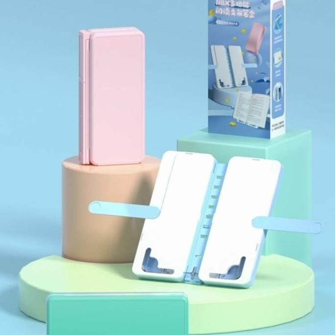 

Kotak Pensil Anak Sekolah Motif Polos Dengan White Board + Book Stand