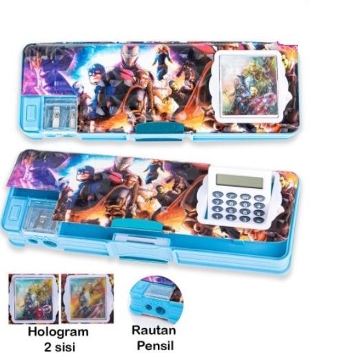 

8.8 Tempat Pensil Magnet Kalkulator + Serutan - Kotak Pensil Anak - Pencil Case Karakter Murah Murah