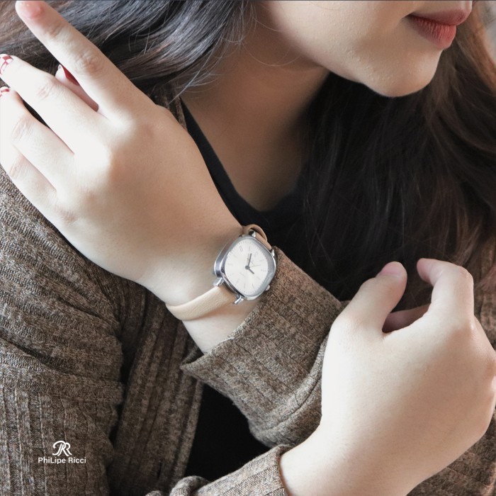 

Philipe Ricci Jam Tangan Wanita Kotak Strap Tali Kulit Kecil 4232