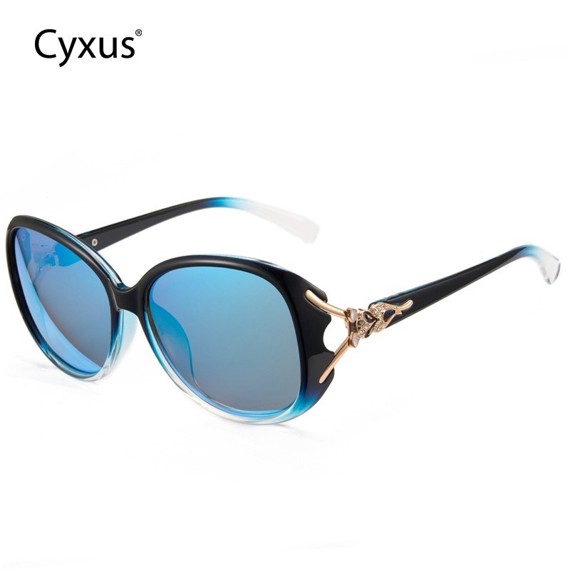 Cyxus Fox Kacamata Hitam Non-terpolarisasi Warna Gradien Multiwarna UV400 Perlindungan Anti-silau Ka