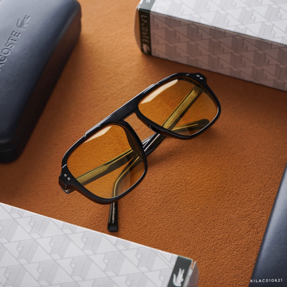 Kacamata Hitam Pria Lacoste untuk Siang dan Malam Kacamata Polarized Anti UV 400 Asli + Tes Foto Gra