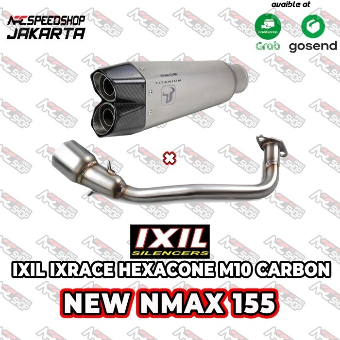 Ready Knalpot Ixil IXrace Hexacone M10 Carbon New Nmax 155 2020 Fullsystem