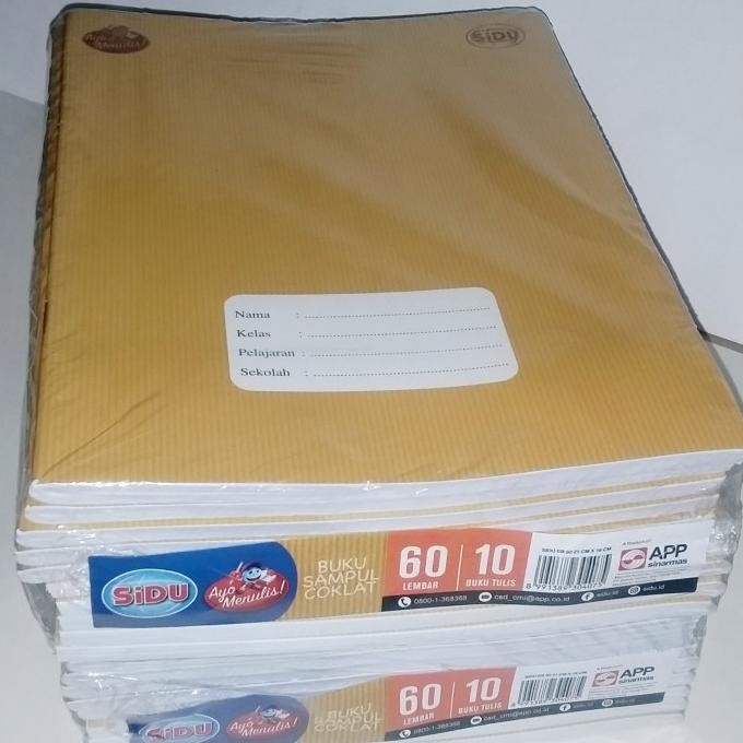 

Buku Tulis SiDu Sampul Coklat 60 lembar Pack isi 10 buku TAC