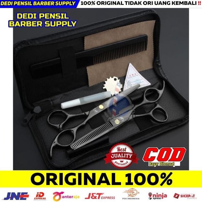 

Gunting Rambut set Kasho 6 Inchi Gunting Cukur Salon Barbershop Pangkas Rambut