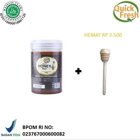 

[FREE HONEY DIPPER 13.8cm] Quick Fresh Honey / Madu 1kg Bucket