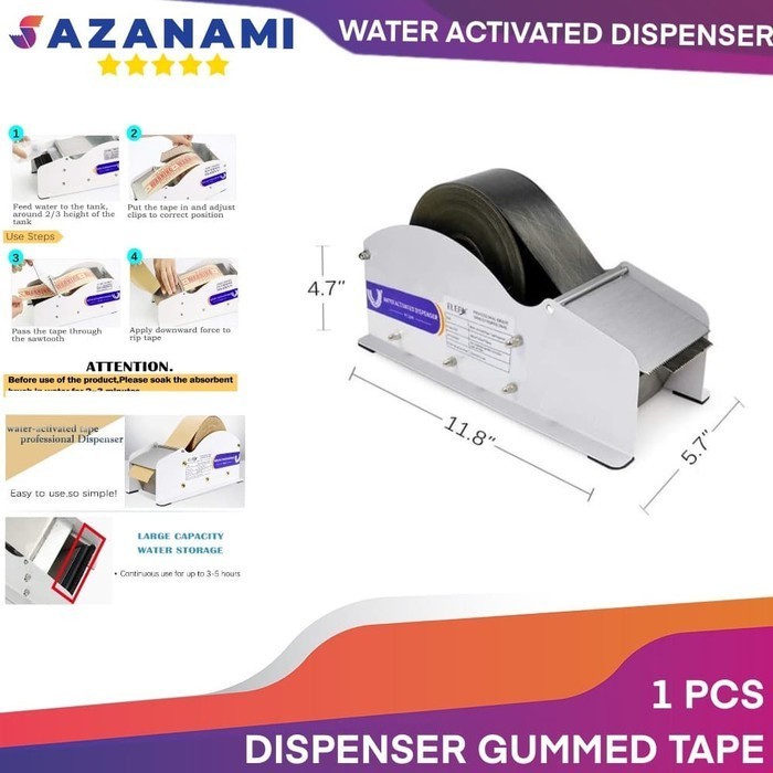 

DISPENSER LAKBAN AIR GUMMED TAPE DISPENSER WATER ACTIVATED DISPENSER