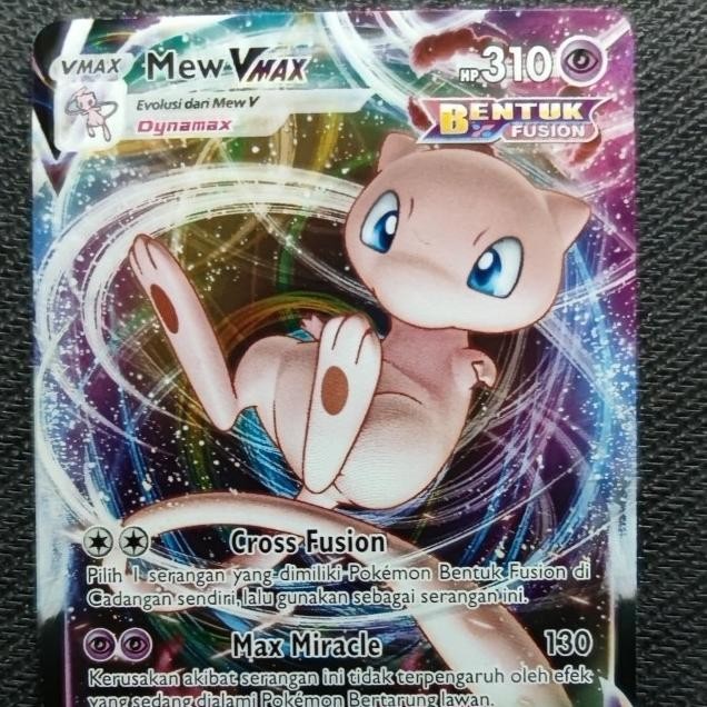 MEW VMAX FUSION POKEMON TCG INDONESIA HIGH QUALITY
