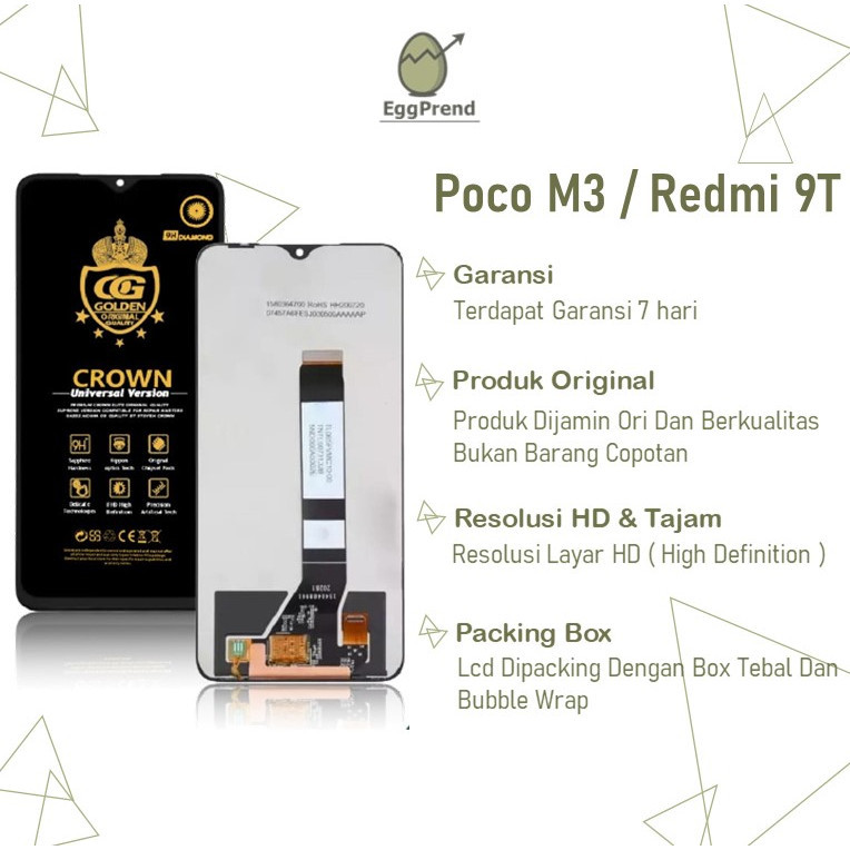 LCD TOUCHSCREEN XIAOMI REDMI 9T / POCO M3 ORIGINAL FULLSET / LCD POCOPHONE M3 / LCD XIAOMI REDMI 9T