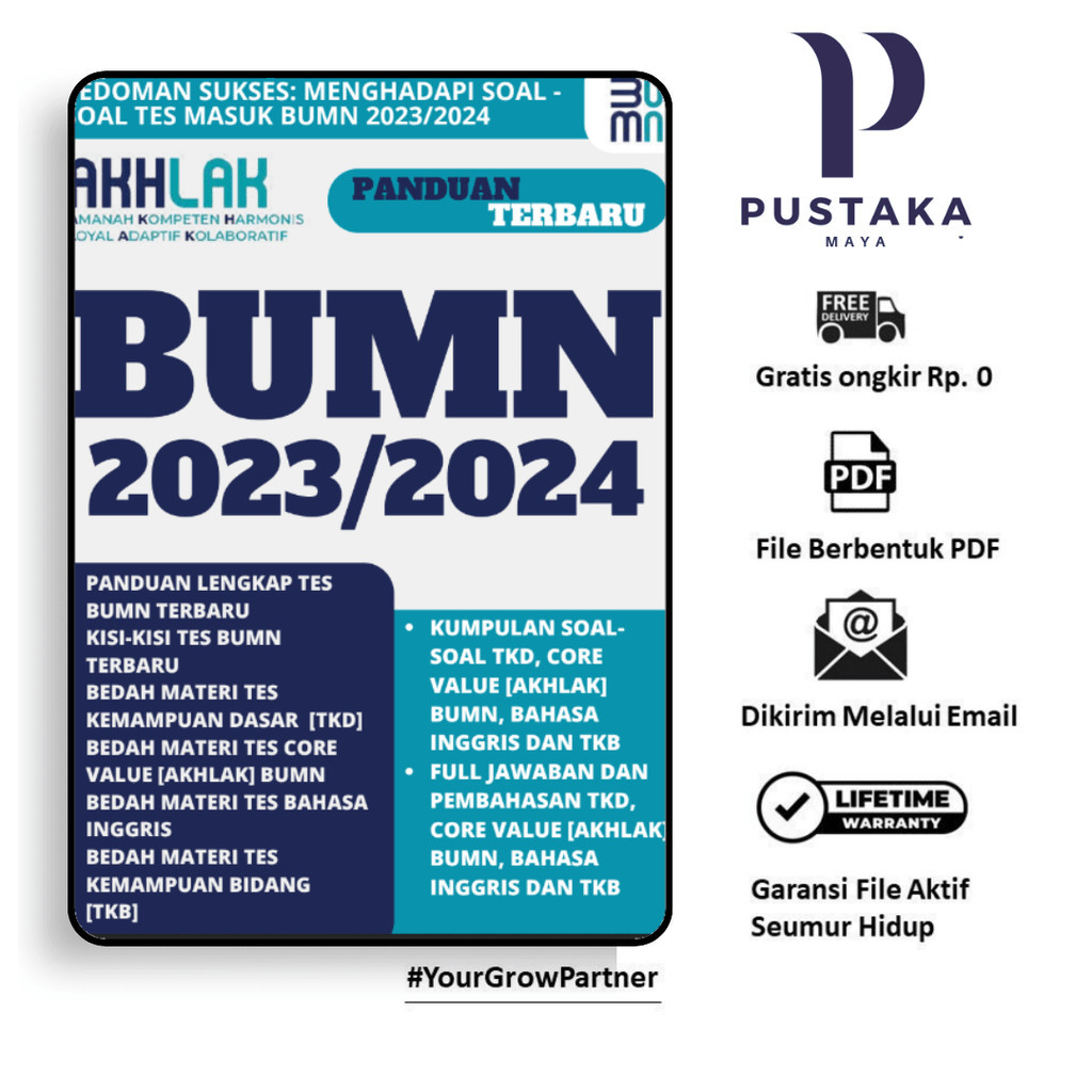 

541. BUMN 2023/2024 - PEDOMAN SUKSES: MENGHADAPI SOAL-SOAL TES BUMN 2023 2024 - [-]