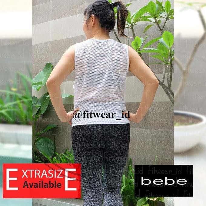 Tanktop Tee (Fitness,Zumba,Yoga) Bebe White