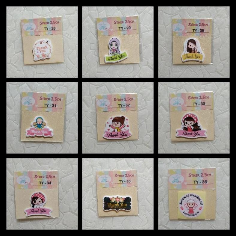 

Stiker 2.5 cm isi 10 selamat menikmati terima kasih