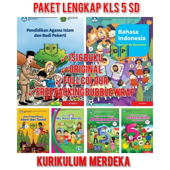 

Paket Lengkap Buku Kurikulum Merdeka Kelas 5 SD Sekolah Penggerak