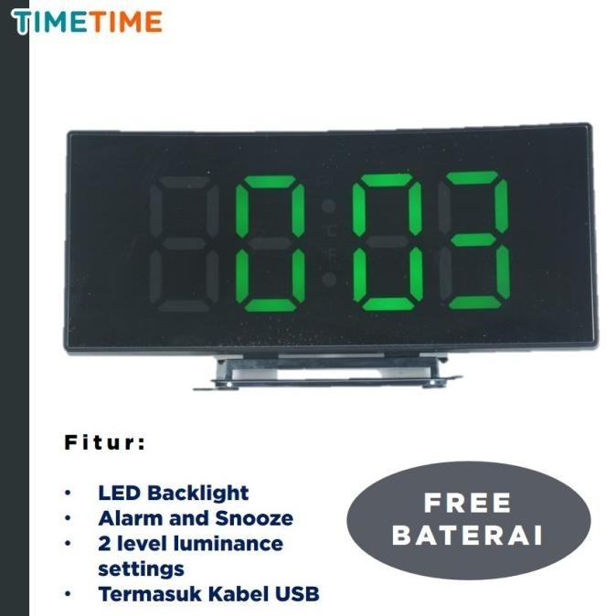 

Jam Weker LED Backlight DIGITAL BAGUS AWET Free BATERAI 6507 BS88