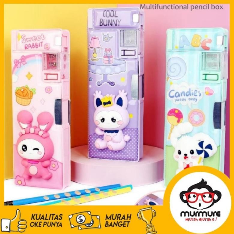 

MURMURE I KOTAK PENSIL TIMBUL 3 DIMENSI SQUISHY TRANSPARANT/PENCIL CASE MAGNET
