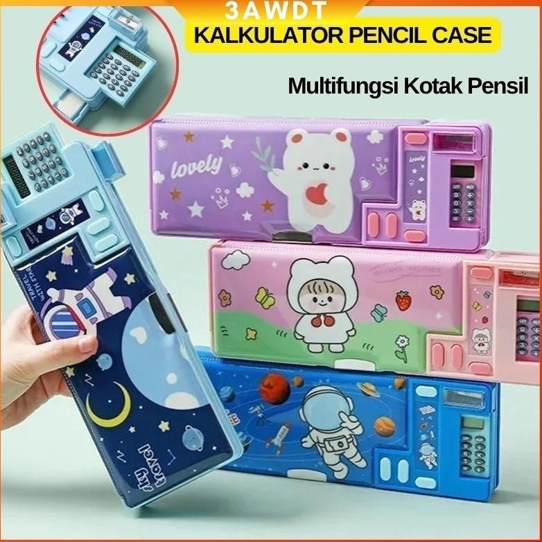 

CODTempat Pensil Multifungsi Motif Unicorn / Dinosaurus / Astronot Untuk Anak/ 2 Layer Tempat Pensil