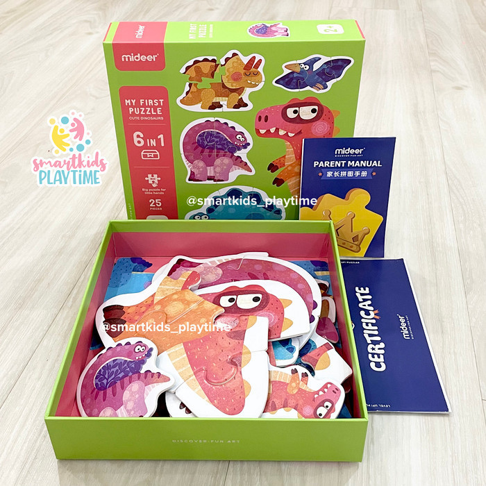 Aru Mideer My First Puzzle Dinosaur Mainan Edukasi Anak