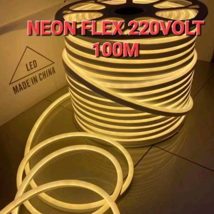 Neon Flexible 1 Roll 100 Meter 220V Lampu Led Neon Flex Panjang 100 M Lampu