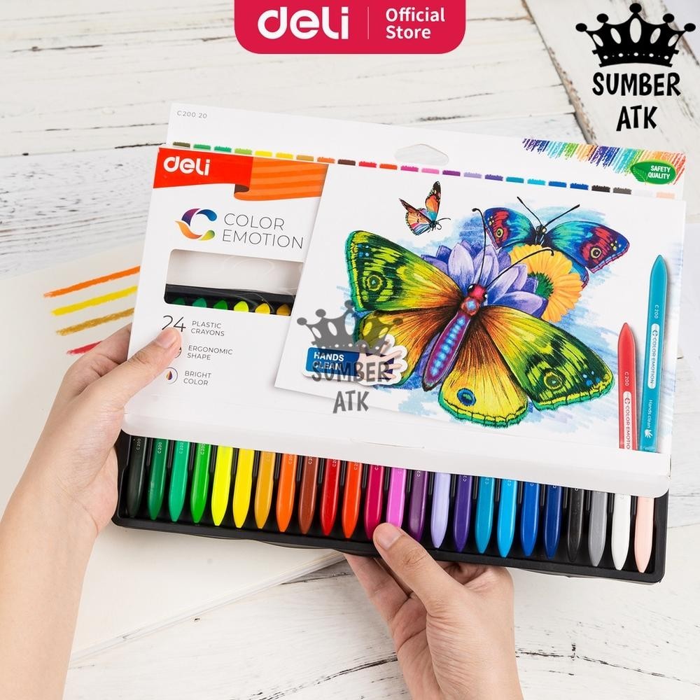 

Clean Crayon 12 , 18 , 24 Warna Deli Krayon Plastic 24 Warna Cerah Bentuk Segitiga Ergonomis Ec20000 (Lagi Diskon)
