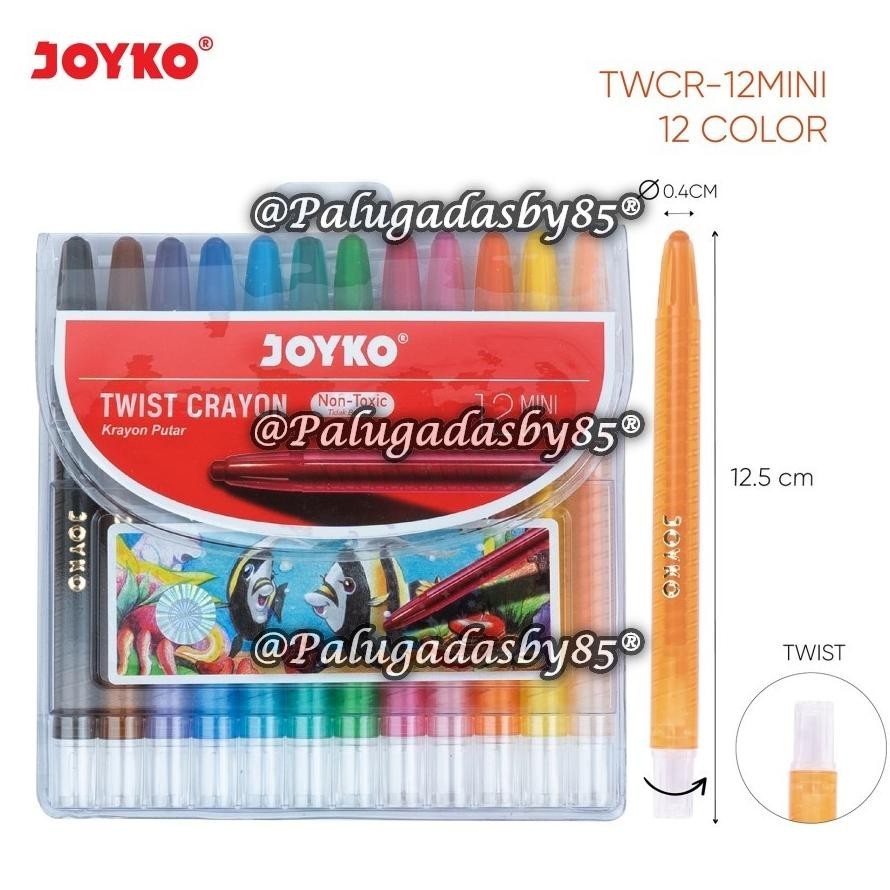 

(1 Set Isi 12 Warna) Crayon Putar Joyko Twcr-12Mini 12W Pendek / Krayon Putar Mini Twist Crayon Joyko Twcr-12 Mini / Joyko Twcr (Lagi Viral)