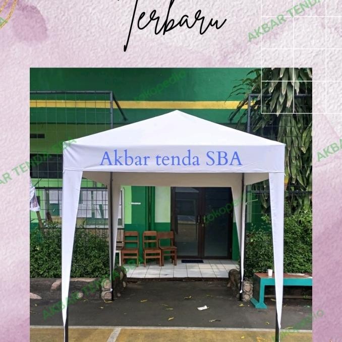 Tenda Cafe Sistem Bongkar Pasang Uk. 2X2 Fullset (Rangka Besi+Terpal) Baru