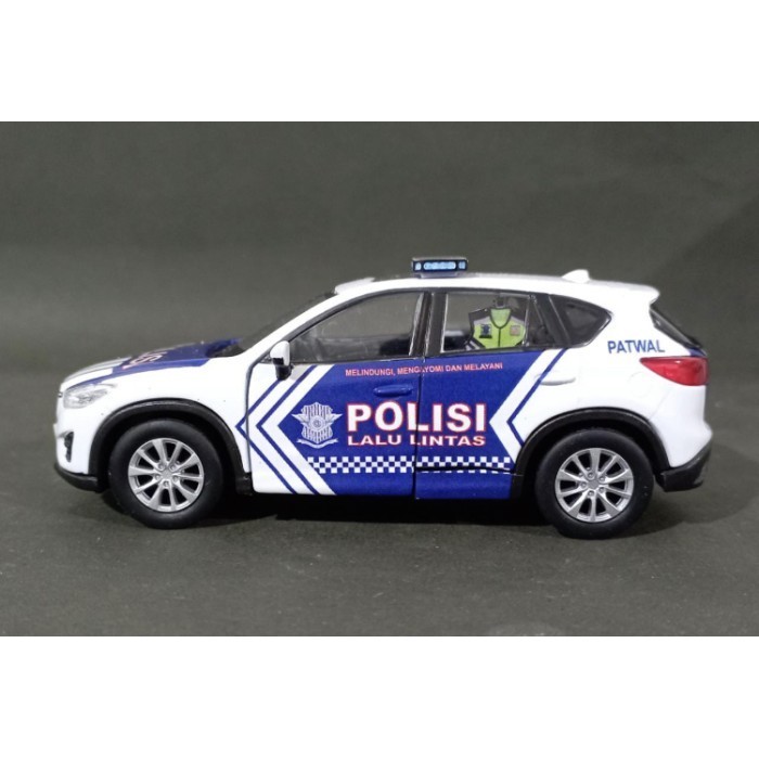 Ane Diecast Mobil Mazda Custom Polisi Patwal Scale 1/36