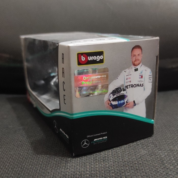 Ane Mainan Diecast Mobil Bburago F1 Mercedes W10 2019 Lewis Hamilton Ori