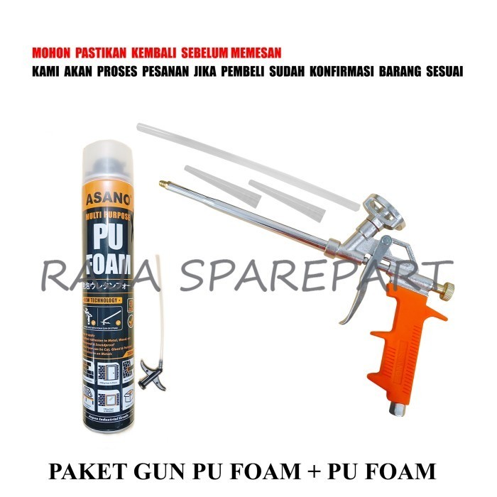 ><><><] HEMAT/SPRAYER GUN/PU FOAM SEALANT/PAKET GUN PU FOAM + PU FOAM ASANO