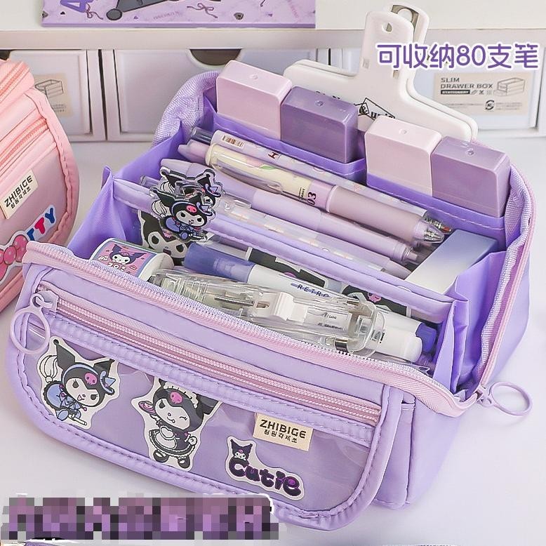 

Big Sale Berkapasitas Besar Tempat Pensil Sanrio Tempat Pensil Baru Tahan Air Lucu Pena Tas Kuromi Cinnamoroll Penyimpanan Alat Tulis Sale