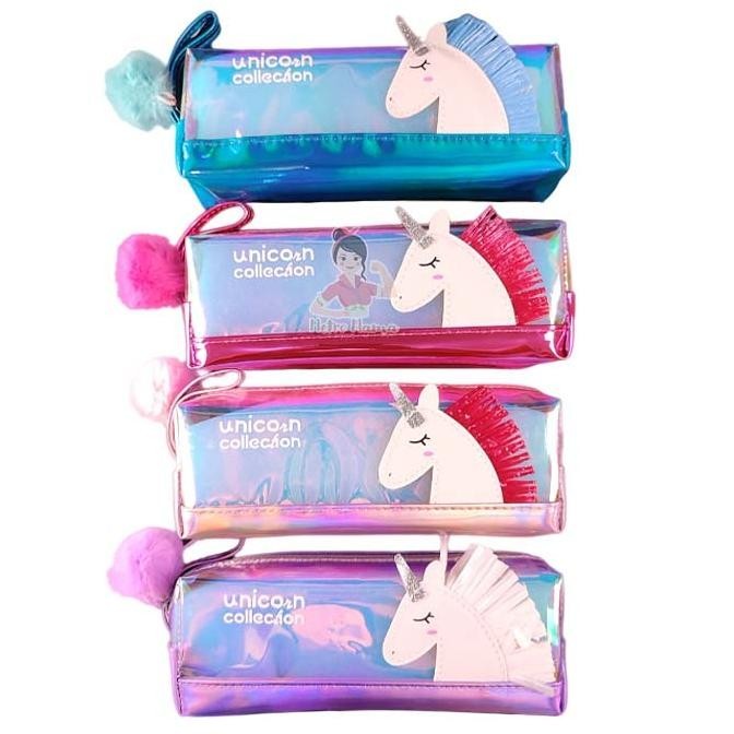 

Mega Sale Kotak Tempat Pensil Anak Hologram Karakter Mermaid Unicorn Kualitas Premium Promo