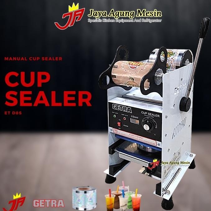 Getra ET-D8S Cup Sealer - Mesin Perekat Gelas Plastik