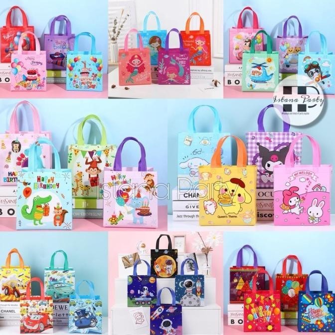 

cusss order] [ 12PCS ] Tas Souvenir Ulang Tahun / Goodie Bag Ultah / Tas Hampers S