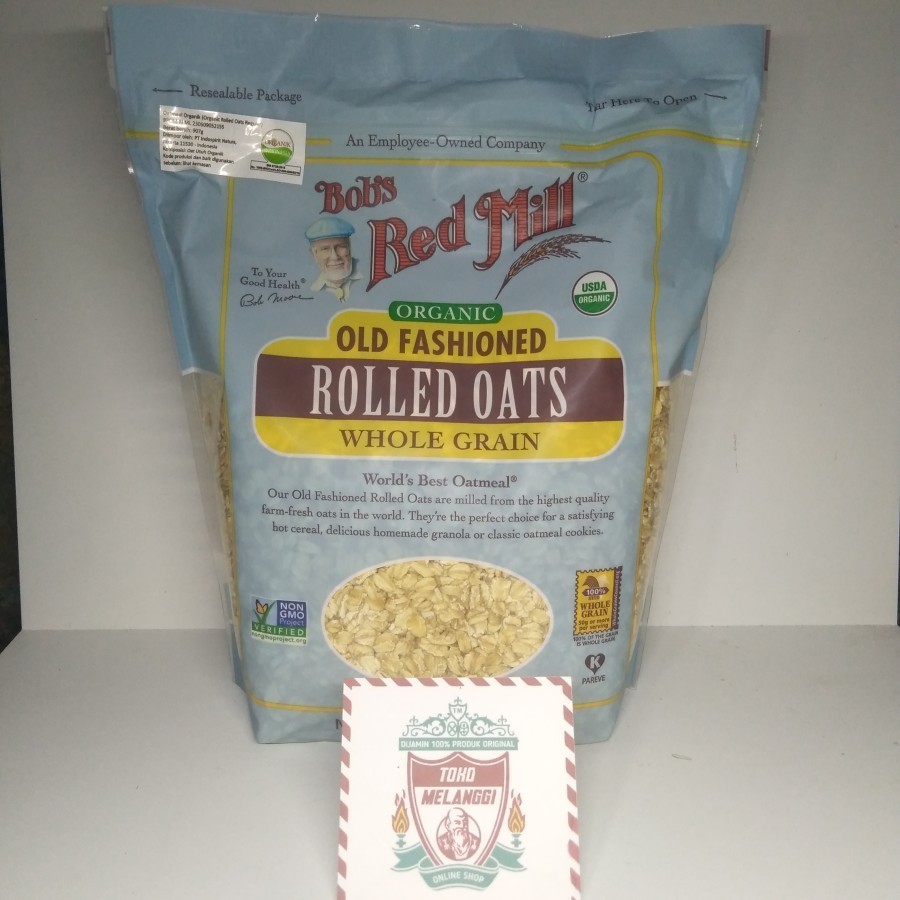 

Bob's Red Mill Organic Old Fashioned Rolled Oats Whole grain 907g bobs