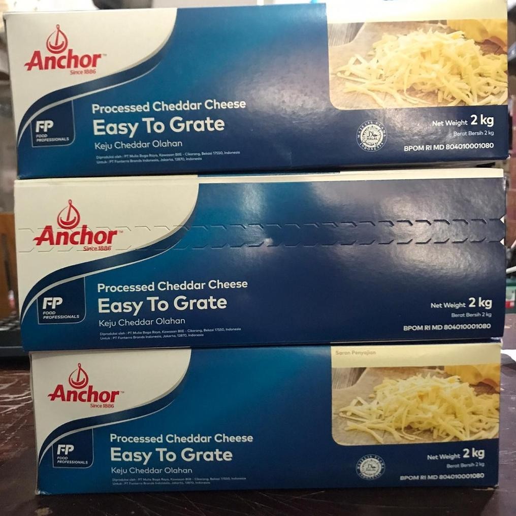 

(DISKON) Keju Anchor ETG - Cheddar Cheese Anchor Easy To Grate - Anchor Cheese 2kg