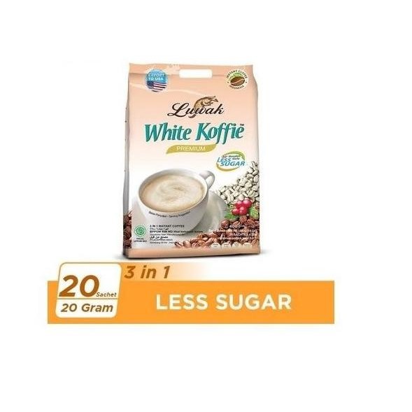 

Kopi Luwak White Koffie Less Sugar Bag 20X20Gr