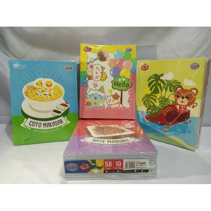 

Buku Tulis Sinar Dunia (SIDU) 58 Lembar (Pak 10 Buku)