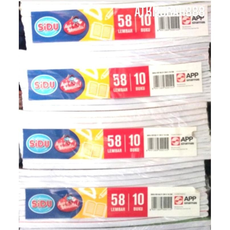 

buku tulis sidu 58 lembar /pak /10 Buku/ Sinar Dunia 58 lembar Murah