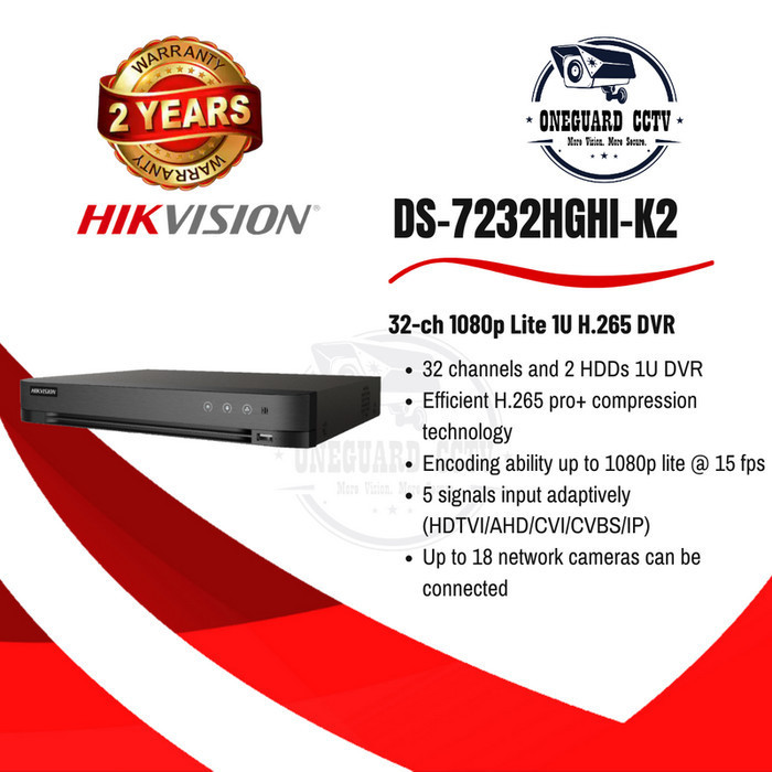 Ds-7232Hghi-K2 Hikvision Dvr 32 Ch