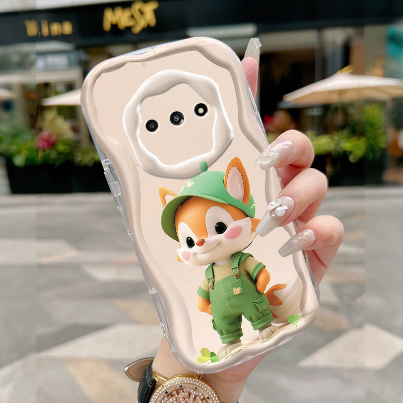 Casing Hp Untuk Xiaomi Redmi A3 A3X POCO C61 Case Kesing Casing HP macan rubah putih Softcase trendi