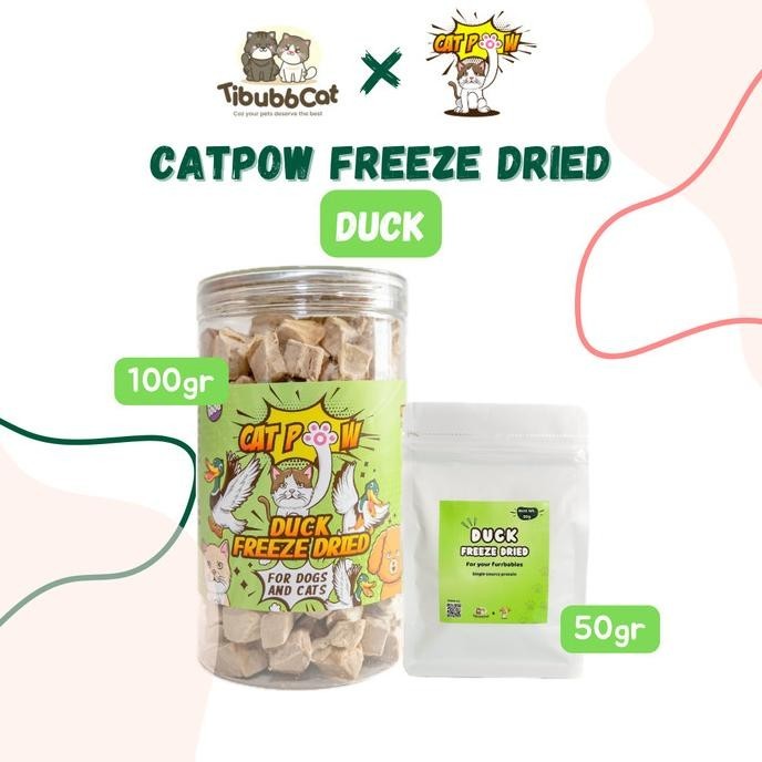 

CATPOW Freeze Dried Duck - Snack Daging Bebek Untuk Kucing Anjing CS