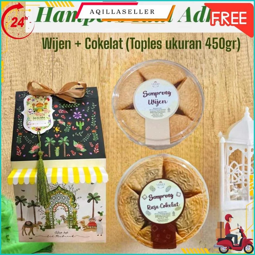 

Hampers Lebaran Kue Kering Loves Semprong / Parcel Lebaran Hampers Cny Viral Gift Lebaran Idul Fitri Termurah Banget