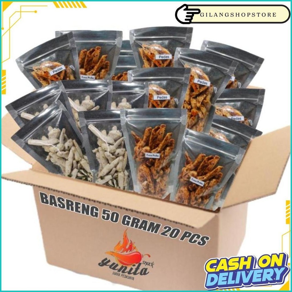 

Basreng Daun Jeruk Kemasan 50 Gram (20 Pcs) Bisa Cod