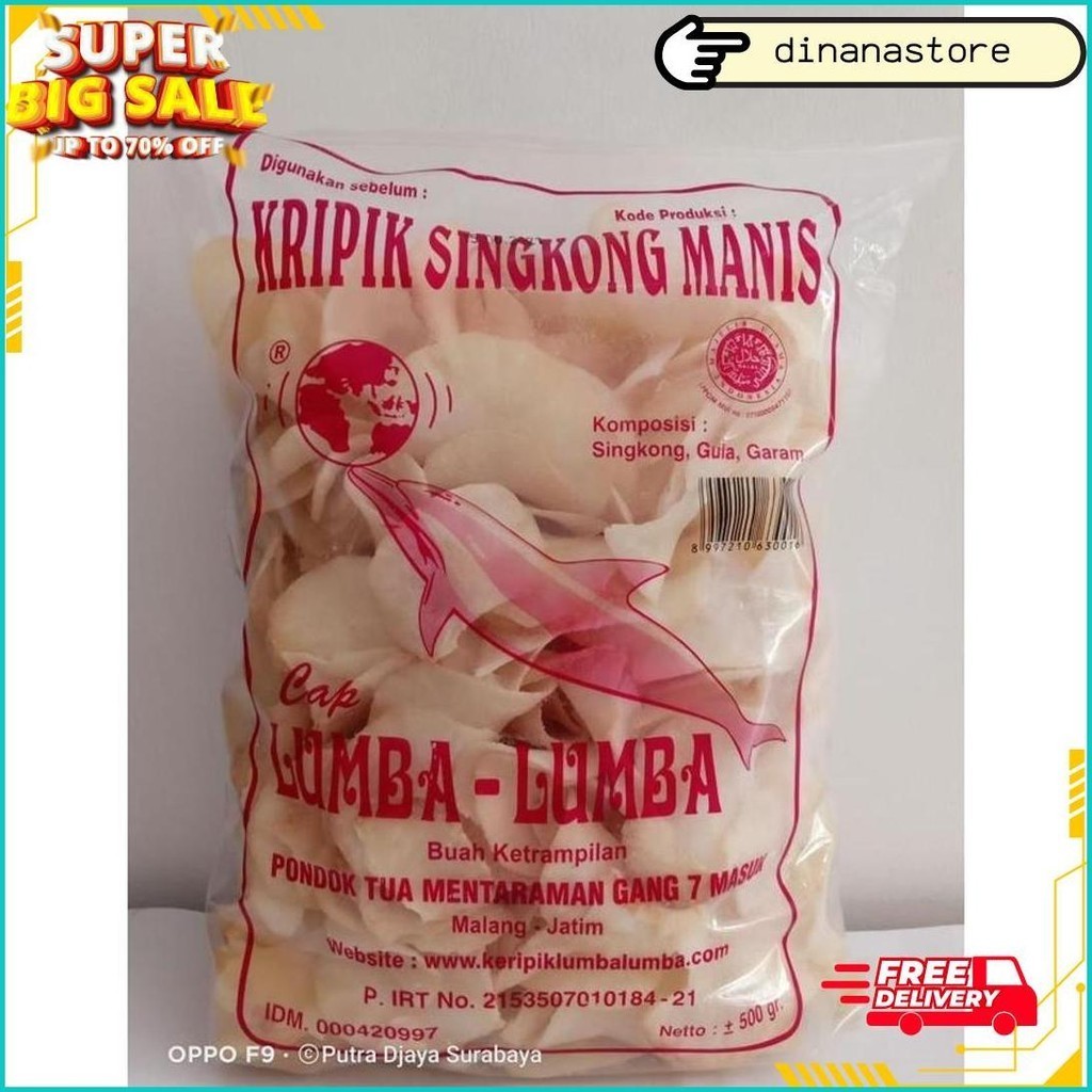 

Keripik Singkong Cap Lumba-Lumba 500 Gram Bisa Cod