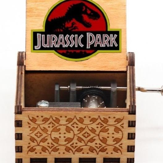 Music Box Jurassic Park Kotak Musik Kayu Hadiah Unik