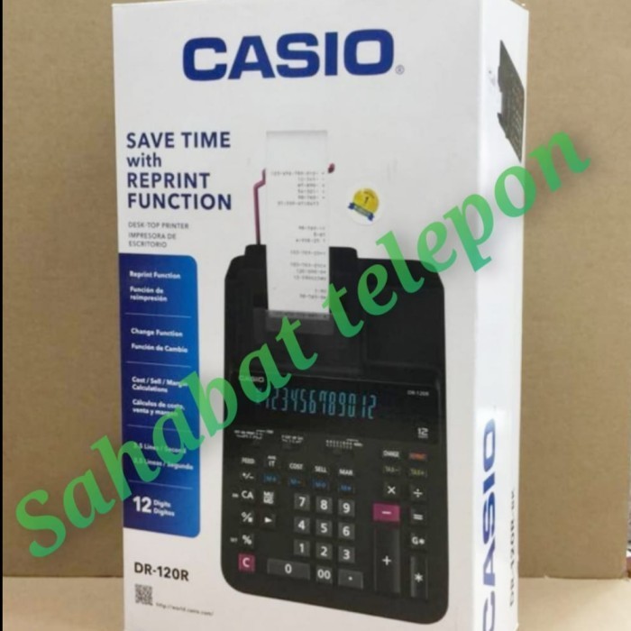 

Ready Kalkulator Save Time with Reprint Function CASIO DR-120R-BK