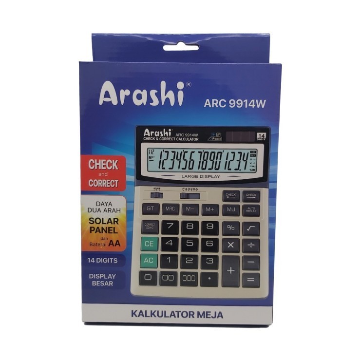 

Ready KALKULATOR / CALCULATOR ARASHI ARC 9914W Original Arashi