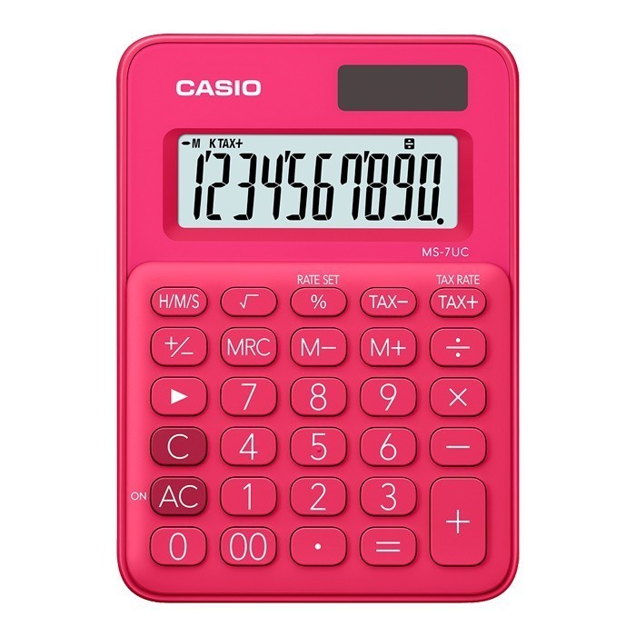 

Ready CASIO Colorful Calculator MS-7UC Red